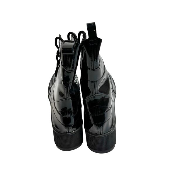 Cape Robbin Dashing Black Shiny Women Combat Boots Size 6 - Picture 5 of 6